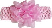 Jessidress Hoofdband Baby haarband met organza bloem - Roze