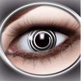 Zwart hypnose spiraal partylenzen | kleurenlenzen / jaar feest lenzen | kleurenlenzen