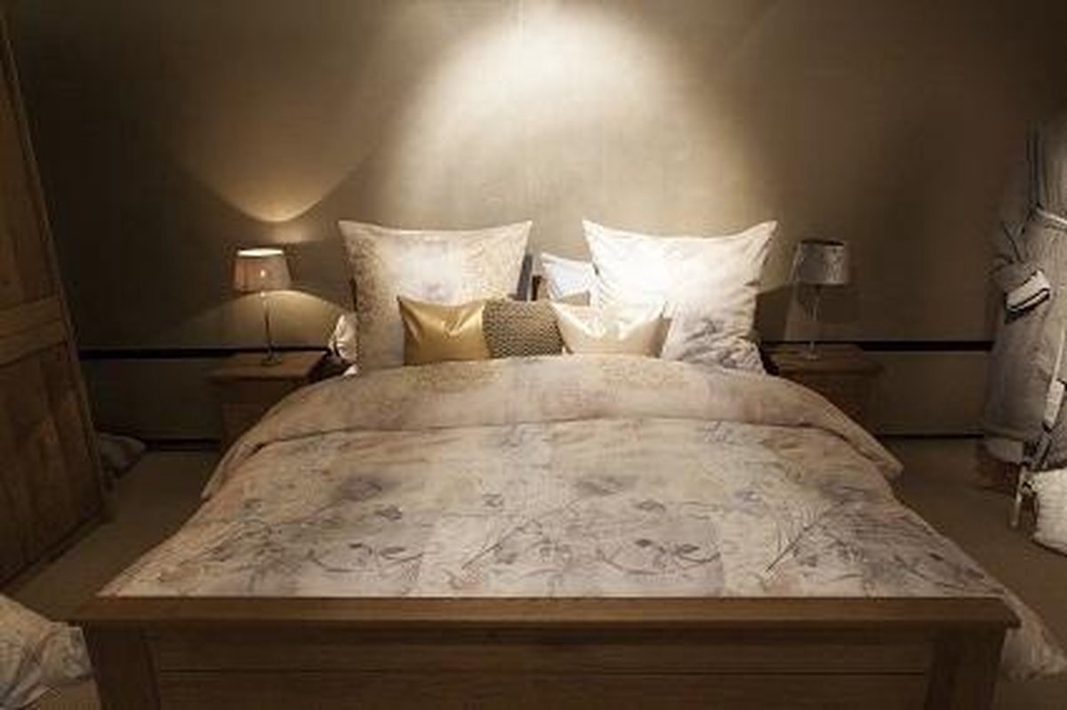 Heckettlane HNL Refined Satin Peacock Dekbedovertrek - Tweepersoons - 200x200/220 cm - Grijs