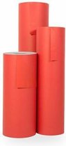 Cadeaupapier Rood - Rol 30cm - 200m - 70gr | Winkelrol / Apparaatrol / Toonbankrol / Geschenkpapier / Kadopapier / Inpakpapier