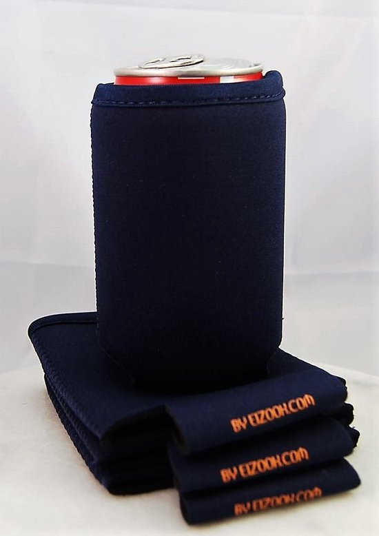 4 st. Bier - frisdrank blik koelhoud hoesjes - NAVY BLAUW van Balvi — afbeelding 3