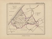 Historische kaart, plattegrond van gemeente Monster in Zuid Holland uit 1865 door Kuyper van Kaartcadeau.com