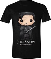 Game of Thrones  - Pop Art Jon Snow Mannen T-Shirt - Zwart - S