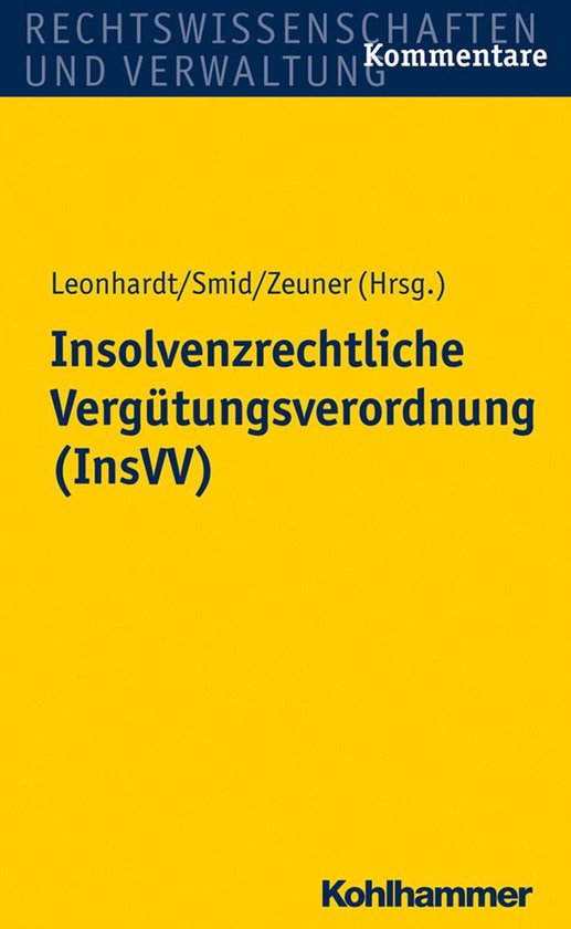Insolvenzrechtliche Vergütungsverordnung (InsVV) - cover