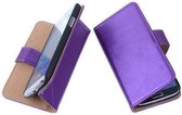 Etui en cuir PU lilas Huawei Ascend Y320 Book / Wallet Case / Cover