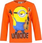 Minion shirt met lange mouw -  Unique - oranje - maat 110/116 (6 jaar)