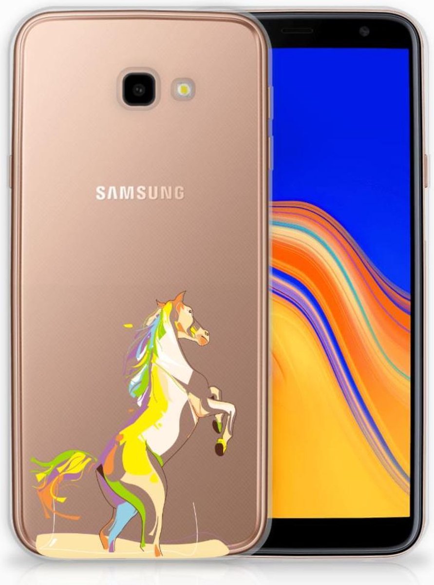Samsung Galaxy J4 Plus (2018) Telefoonhoesje met Naam Horse Color