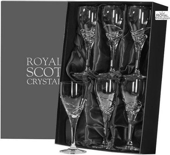 Royal Scot Crystal set 6 Skye witte wijnglazen | bol.com