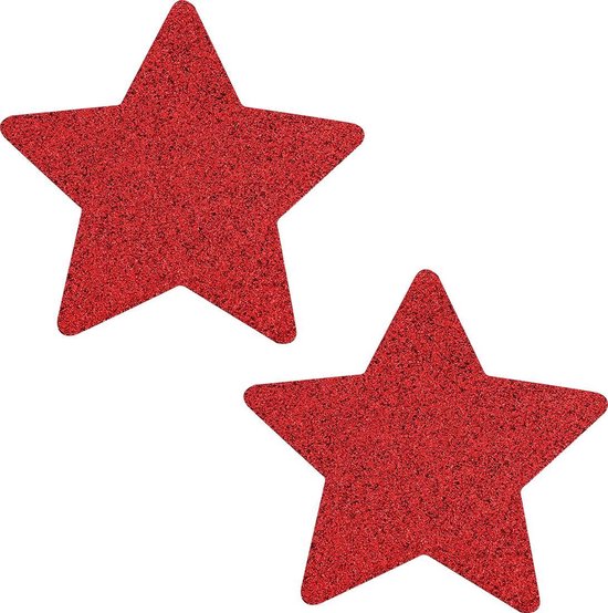 Banoch - Nipple Sticker Sparkle Star - Tepel Plakker - Ster Rood - Tepelstickers