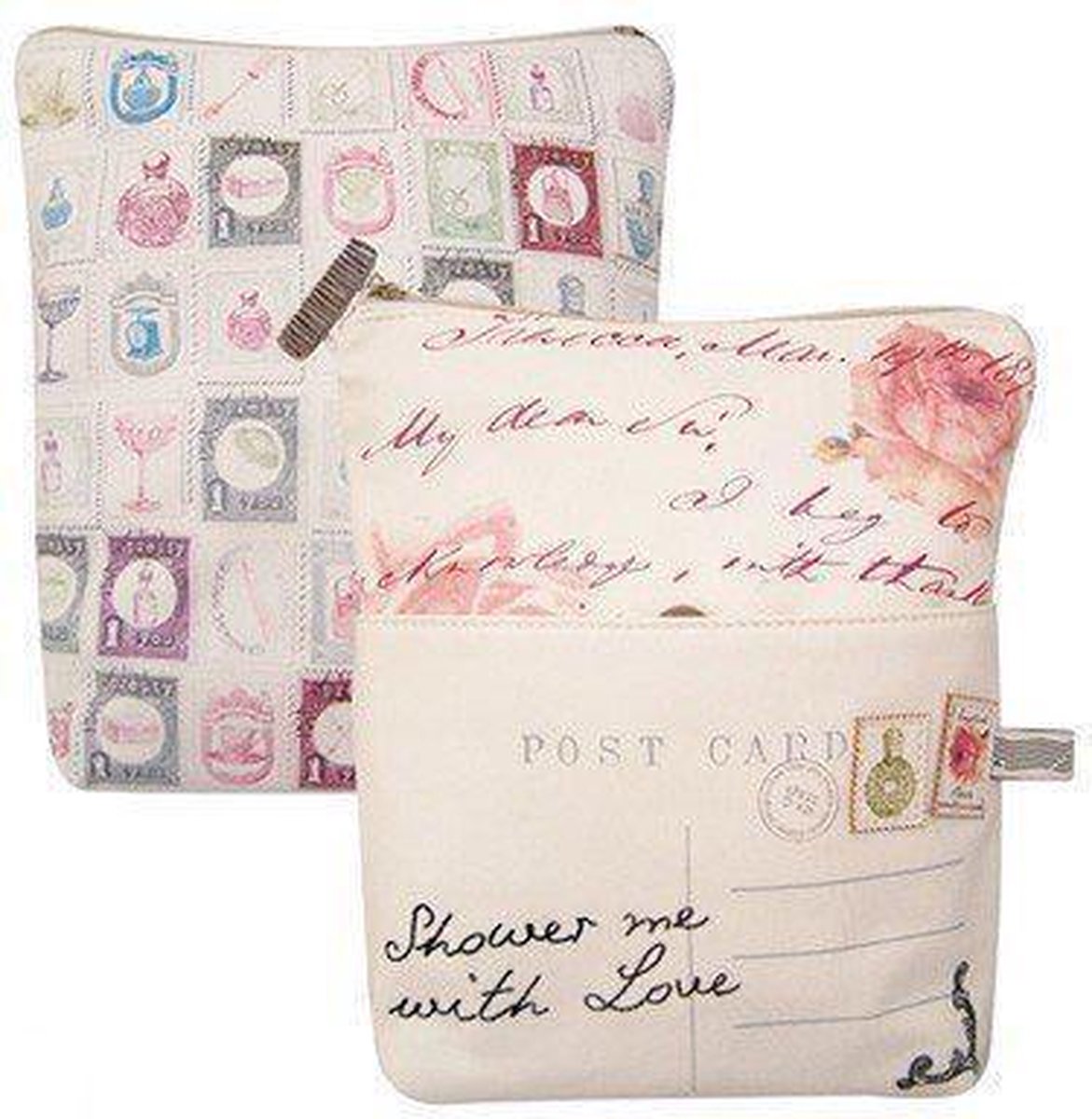 Disaster Dandy Postkaart - Toilettas - Beige