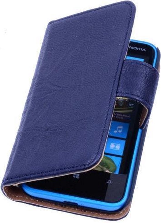 Vaarwel Inhalen industrie Polar Echt Lederen Navy Blue Nokia Lumia 930 Bookstyle Wallet Hoesje |  bol.com