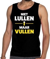 Niet Lullen maar Vullen tanktop / mouwloos shirt zwart heren XL