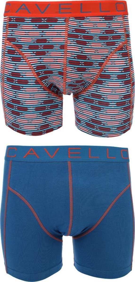 Cavello - 2-pack Boxershorts Blauw / Print - S