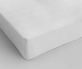 Hoogwaardige Katoen Topper Hoeslaken Wit | 90x200 | Ademend | Fijn Geweven