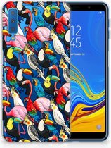 Geschikt voor Samsung Galaxy A7 (2018) TPU Siliconen Hoesje Birds