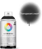 MTN Transparant zwarte waterbasis spuitverf - 300ml lage druk en matte afwerking