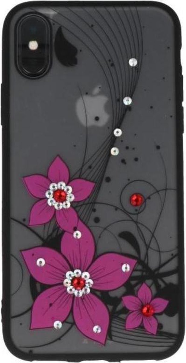 Roze Diamant Narcis Back Cover Hoesje voor iPhone X