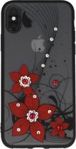 Rood Diamant Narcis Back Cover Hoesje voor iPhone X