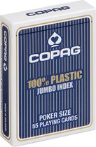 Plastic speelkaarten Blauw Jumbo Index - Copag