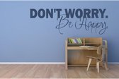 Muursticker - Dont Worry 164x55 - Zwart