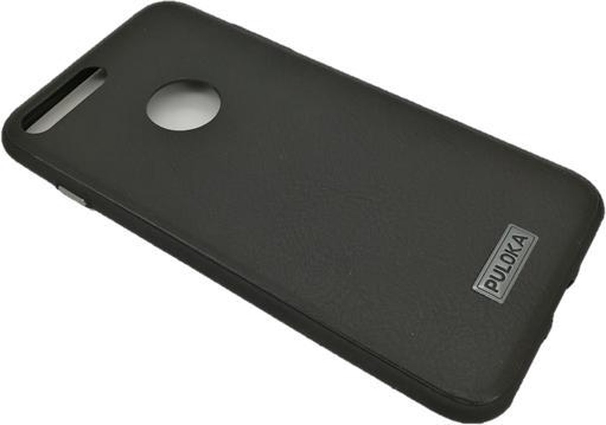 Puloka Classic Leather Series - Hard Back Cover voor Apple iPhone 6/6S - Leder Look - Zwart