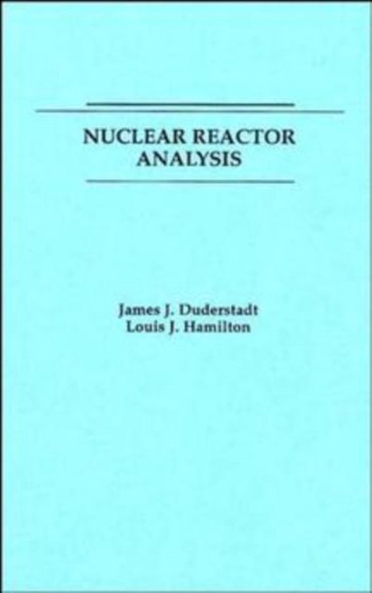 Nuclear Reactor Analysis - cover
