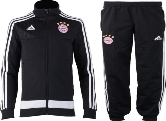 adidas FC Bayern Polyester Suit - Trainingspak - Unisex - Maat 176 -  Zwart/Wit | bol.com