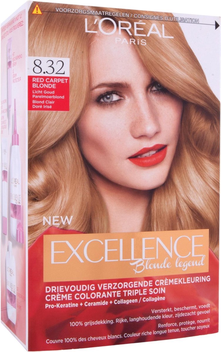 Treinstation Paradox Korea Loral Paris Excellence Blonde Legend - 8.32 Red Carpet Blonde - Hair  Coloring - Permanent | bol.com