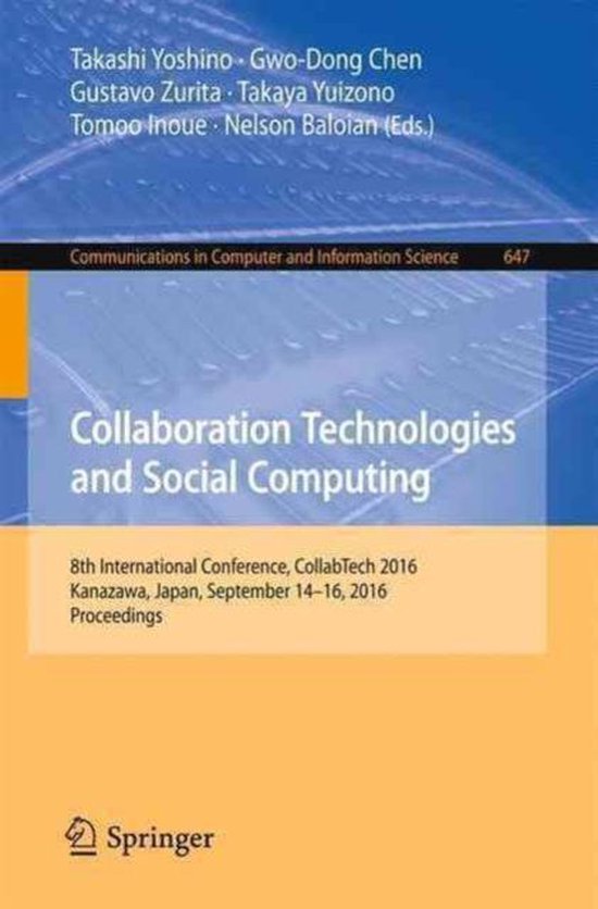 Collaboration Technologies and Social Computing - cover