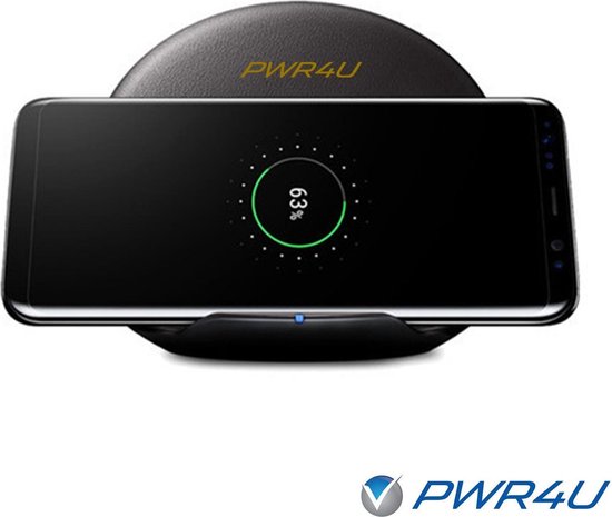 PWR4U draadloze lader (Wireless Fast Charger). Geschikt voor o.a. Samsung & iPhone modellen