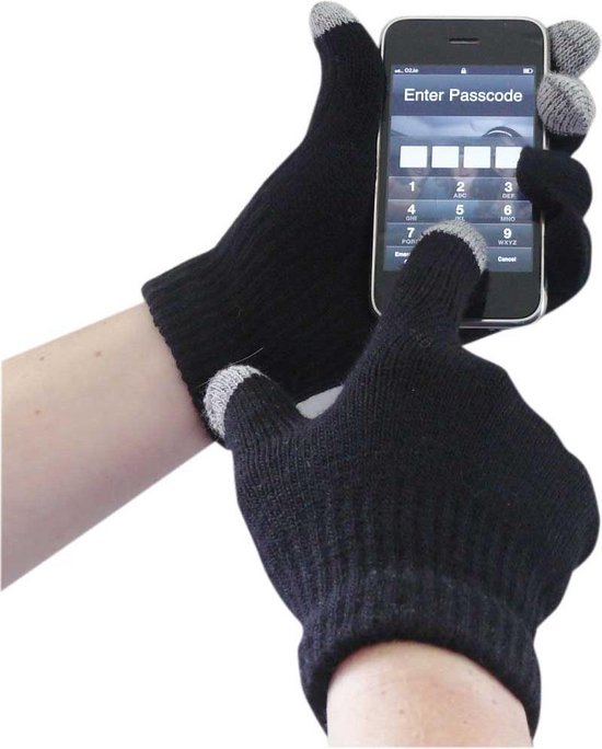 Touchscreen handschoenen Zwart - Maat: S/M