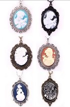 6x Ketting camee 6 assortie