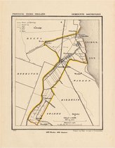 Historische kaart, plattegrond van gemeente Oosthuizen in Noord Holland uit 1867 door Kuyper van Kaartcadeau.com