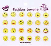 Fako Bijoux® - Boucles d'oreilles - Emoji - Set - 12 Paire