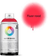 MTN Fluoriserend rode waterbasis spuitverf - 300ml lage druk en matte afwerking