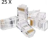 Connector Stekker Plug 25X RJ-45 CAT-5E / CAT 6 - Internet/Netwerk Kabel