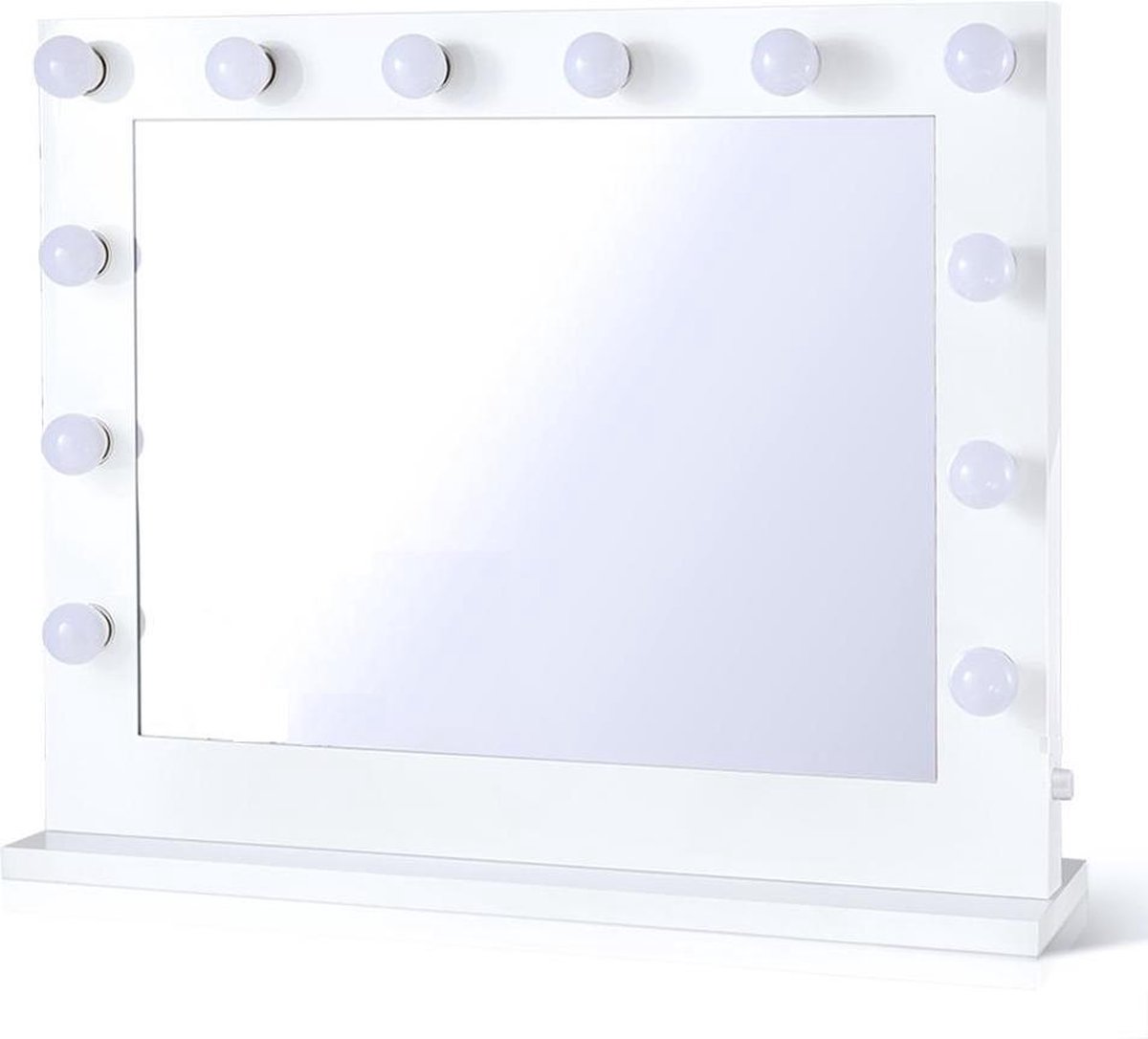 Bright Beauty Vanity hollywood make up spiegel met verlichting - 80 x 65 cm - dimbaar - wit - aluminium frame - Bright Beauty Vanity