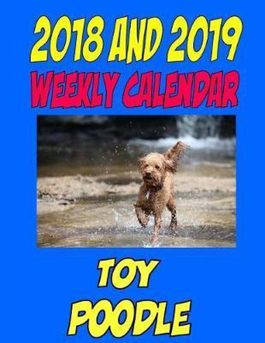 2018 and 2019 Weekly Calendar Toy Poodle - Puppy Times