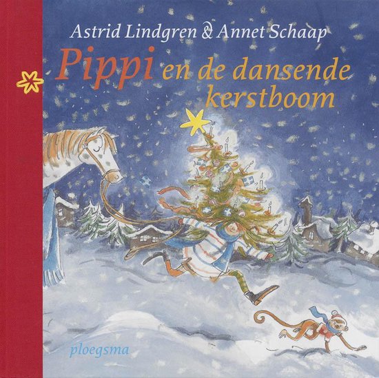 Cover van het boek 'Pippi en de dansende kerstboom' van Astrid Lindgren