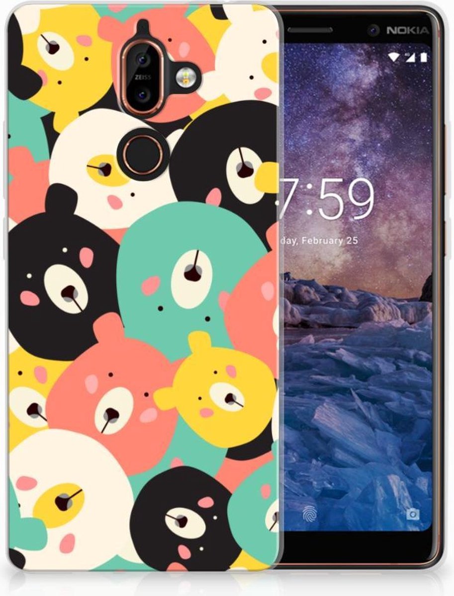 Nokia 7 Plus Telefoonhoesje met Naam Bears