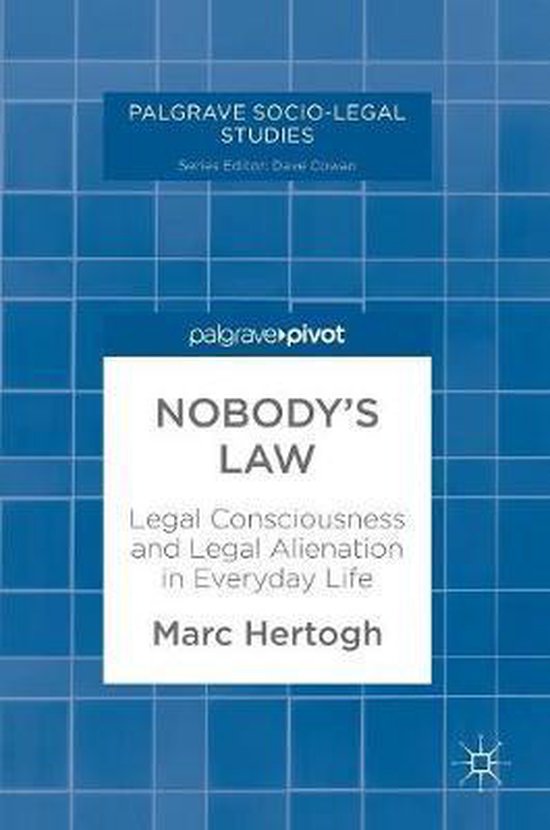 Palgrave Socio-Legal Studies- Nobody's Law - cover