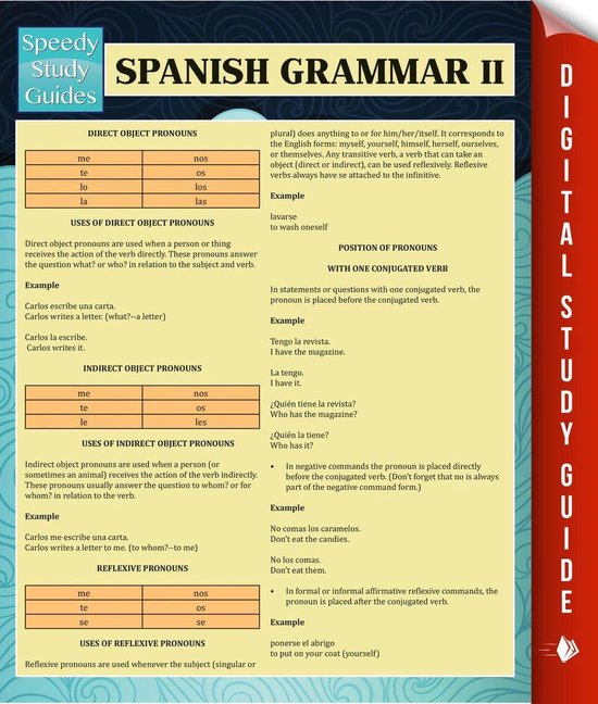 Spanish Grammar II (Speedy Language Study Guides) - cover