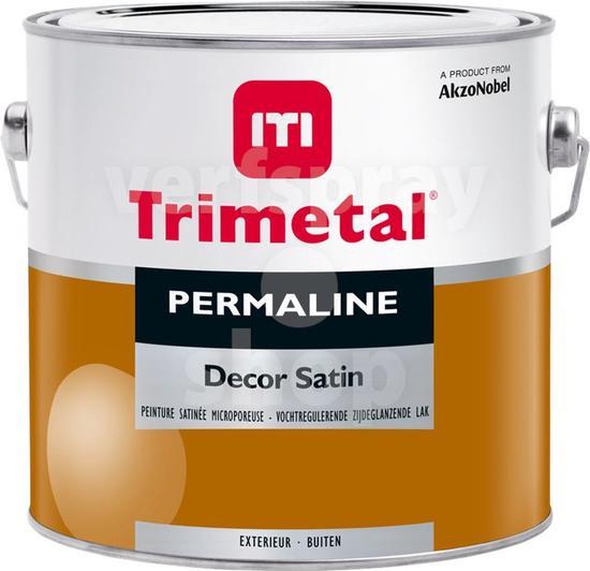 Permaline Decor Satin - 1 pot systeem ( grondlaag, tussenlaag, eindlaag) solventbasis - RAL 9001 Cremewit - 1 L