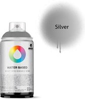 Peinture en aérosol à base d'eau MTN Silver - 300 ml basse pression et finition mate