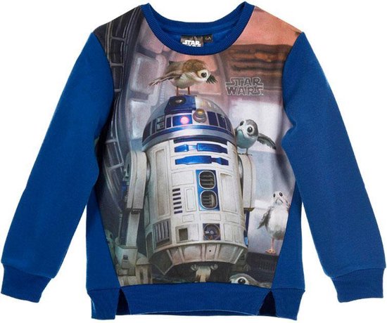 Disney - Star Wars - Kinder/kleuter - Lente - sweater/trui - blauw - Maat  104 ( 4 jaar) | bol.com