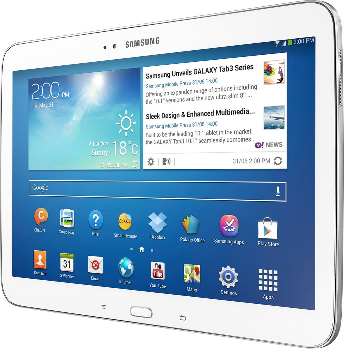 snelweg Trouwens Wierook Samsung P5210 Galaxy Tab 3 10" - white - WiFi | bol.com