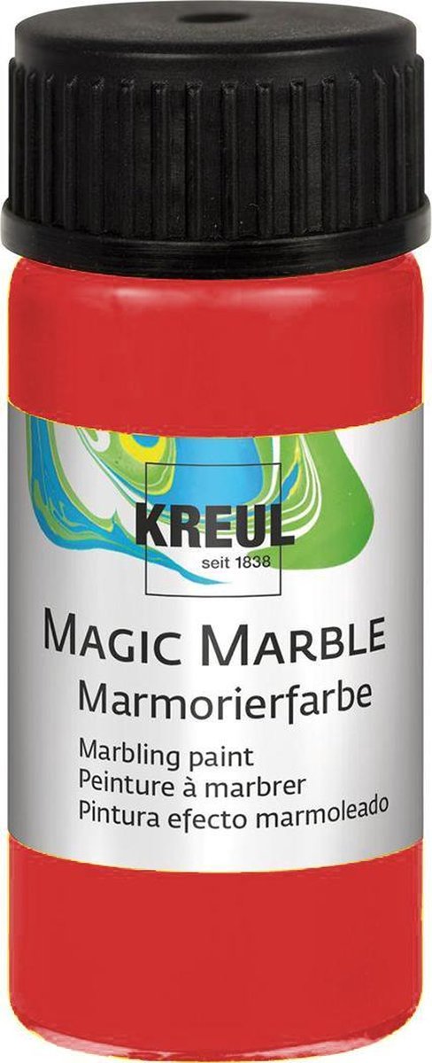 Afbeelding van product C.Kreul  KREUL Rode Magic Marble Marmer effect verf - 20ml marble effect verf voor eindeloze toepassingen zoals toepassingen, van achtergronden van schilderijen tot gitaren