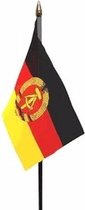 Mini drapeau Allemagne de l'Est sur bâton 10 x 15 cm