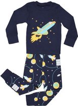 Elowel Jongens Raket Pyjama set 100% katoen (maat 128/8 jaar)