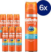 Gillette Fusion5 Ultra Moisturizing Scheergel Mannen - 6x200ml Voordeelverpakking